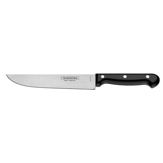 TRAMONTINA Ultracorte 6-Inch Kitchen Knife | Stainless Steel Blade | Black Polypropylene Handle | Dishwasher Safe | Antimicrobial Protection