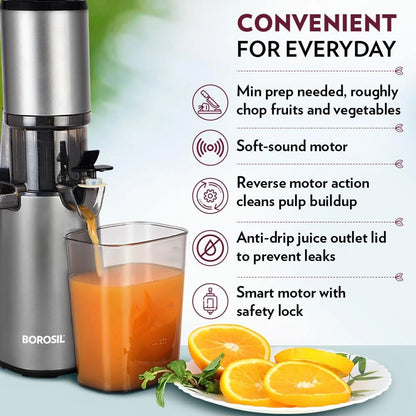 BOROSIL Smart Juicer 200 W Juicer (BSJU13WB03 | 1 Jar | Grey)