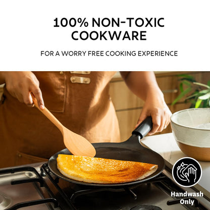 TRAMONTINA TITANEX 24cm Pre-Seasoned Cast Iron Dosa Tawa