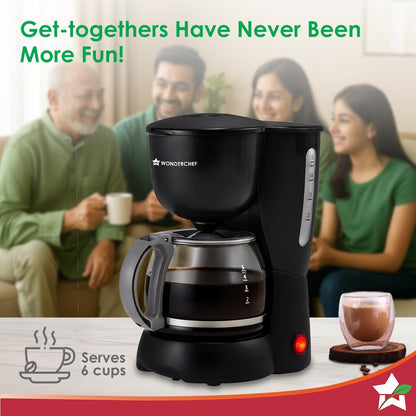 Wonderchef Veneto Brew Coffee Machine, 550W Black