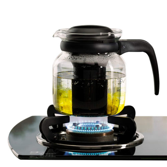 Borosil - Carafe Flame Proof Glass Kettle with Infuser, 1L