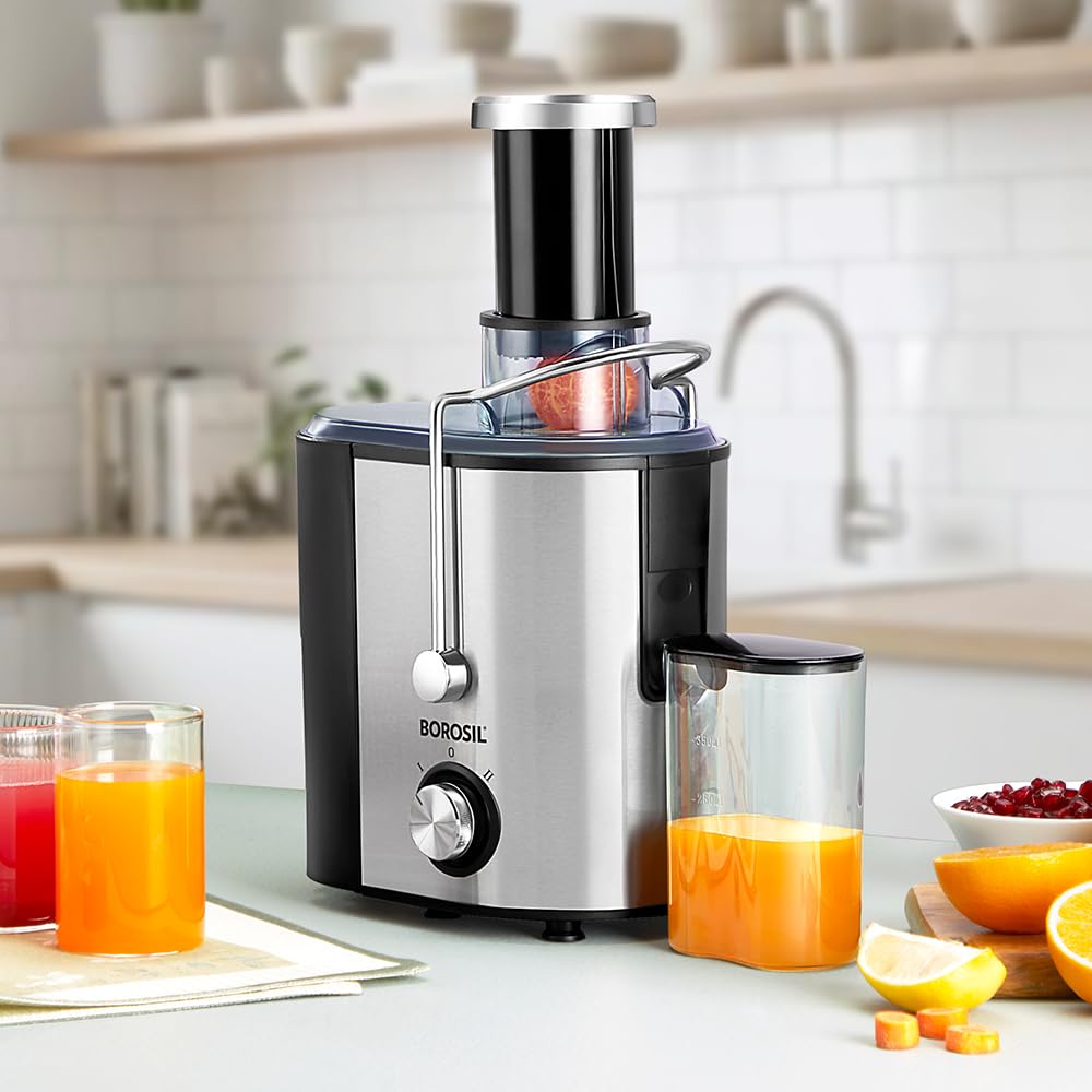 Borosil Primus Juicer Mixer Grinder 2 Jars with Pulp Collector