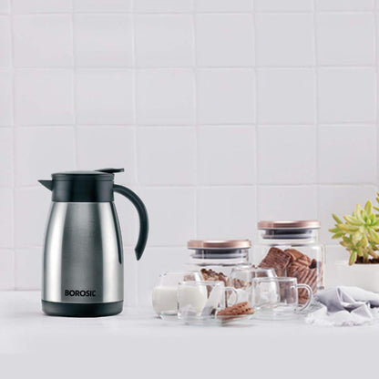 Borosil Stainless Steel 1500ml Teapot with Handle