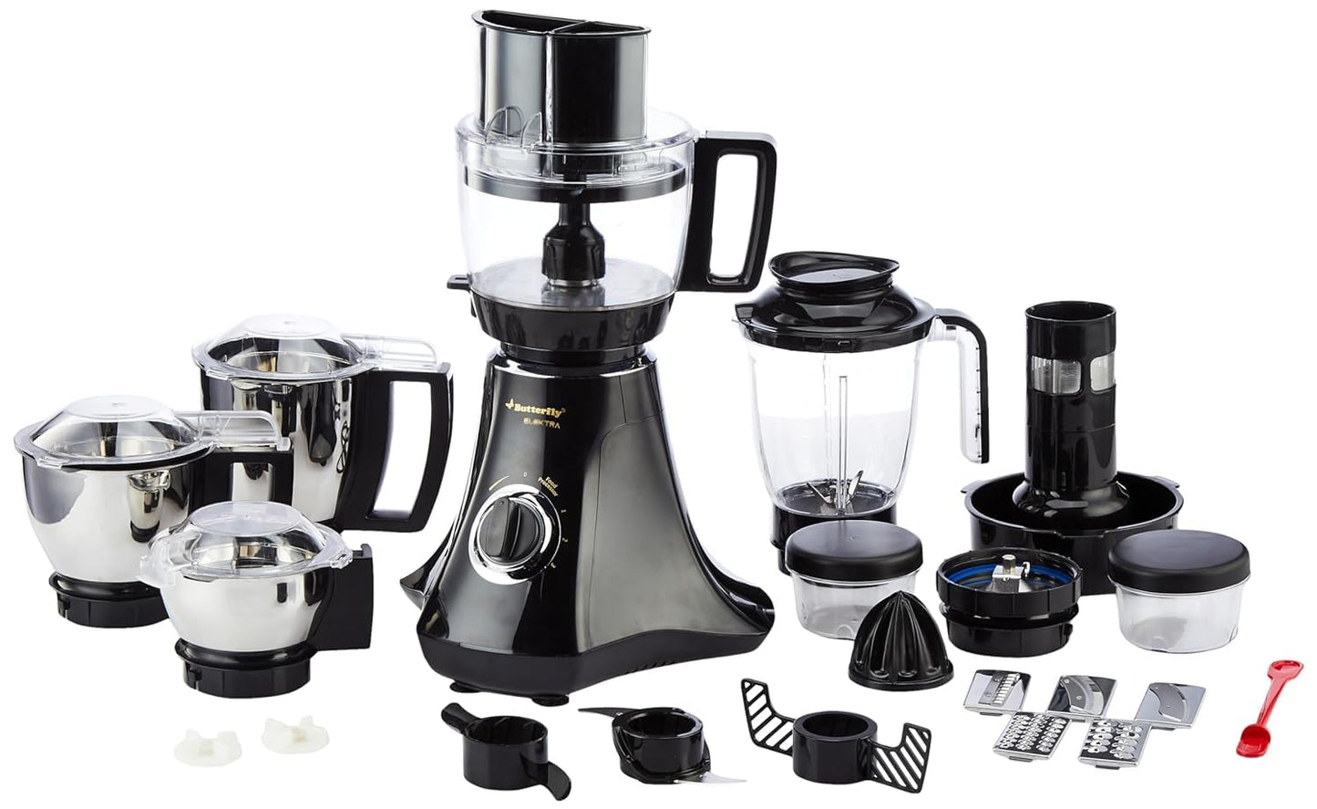 Butterfly Elektra 750 Watts Food Processor with 6 Jars & 9 Attachments