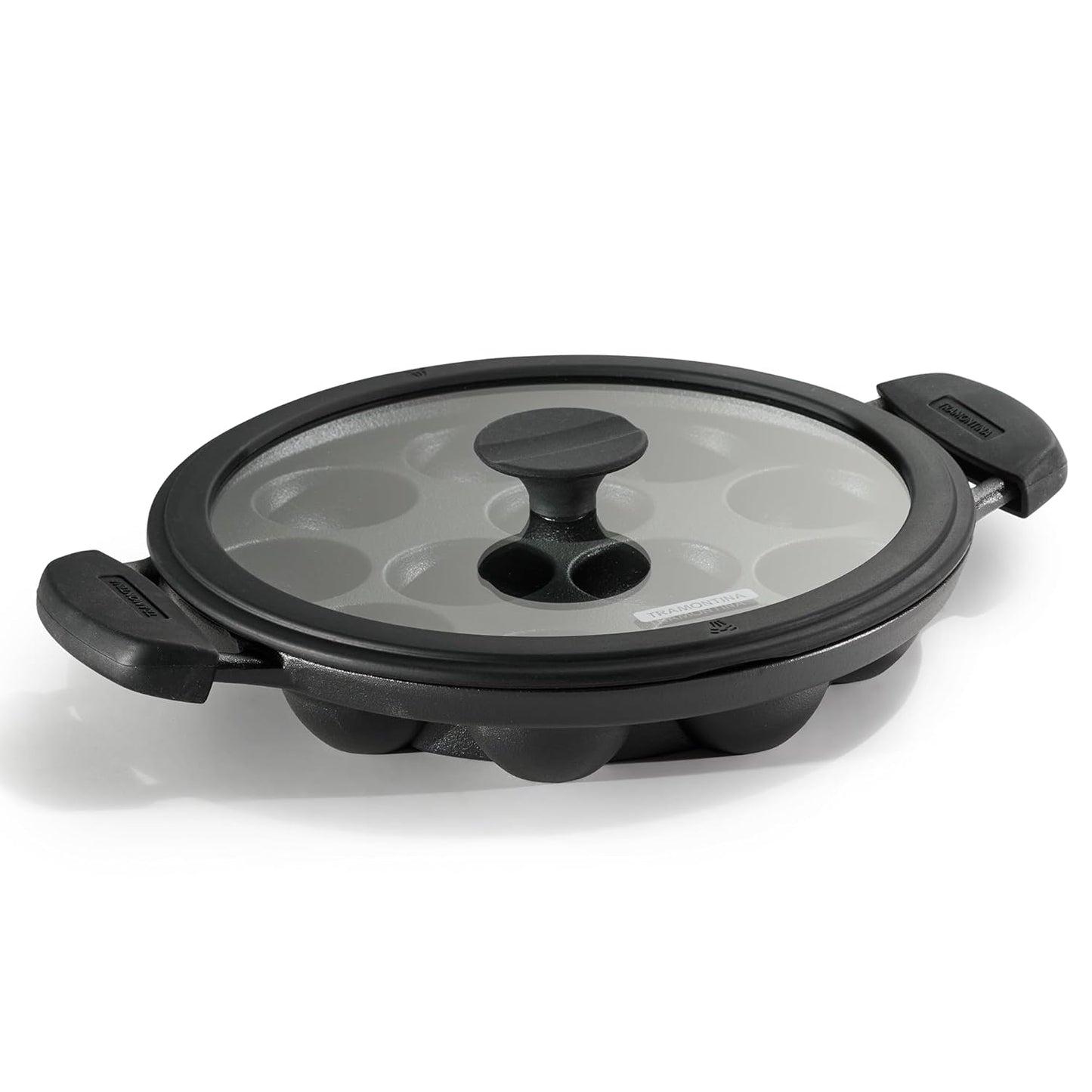 TRAMONTINA Titanex 20 cm Pre-Seasoned Cast Iron Paniyaram  Appe Pan – 7 Pits