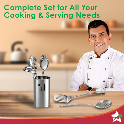 Wonderchef Venice 6 Pcs. Stainless-steel Kitchen Tools with Organiser Set,