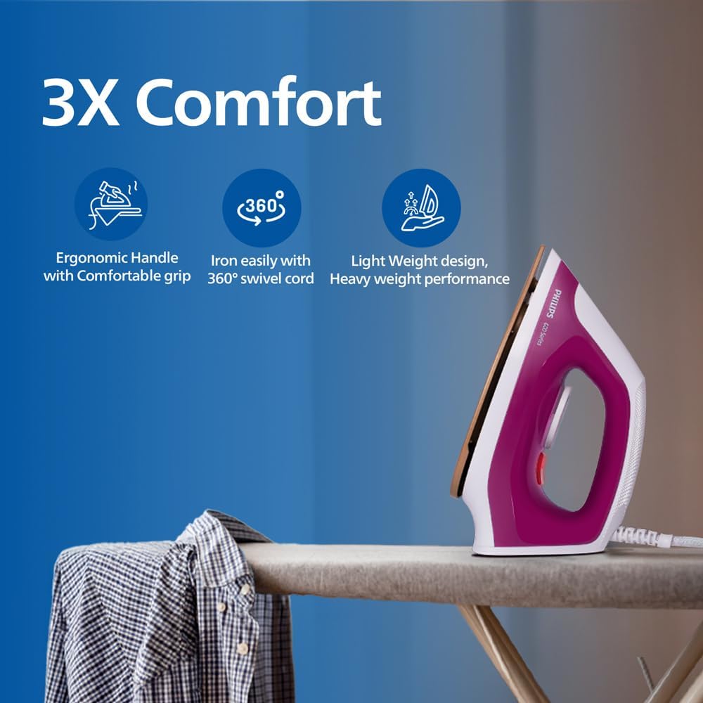 Philips Dry Iron DST0610/30 with 3 year warranty Powerful 1000 Watts