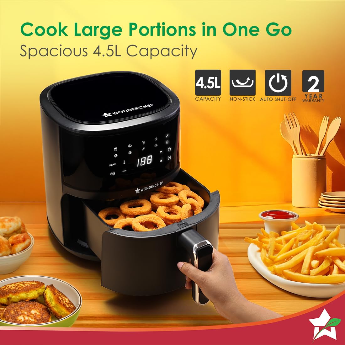 Wonderchef Neo Pro Digital Air Fryer 4.5L 1300W