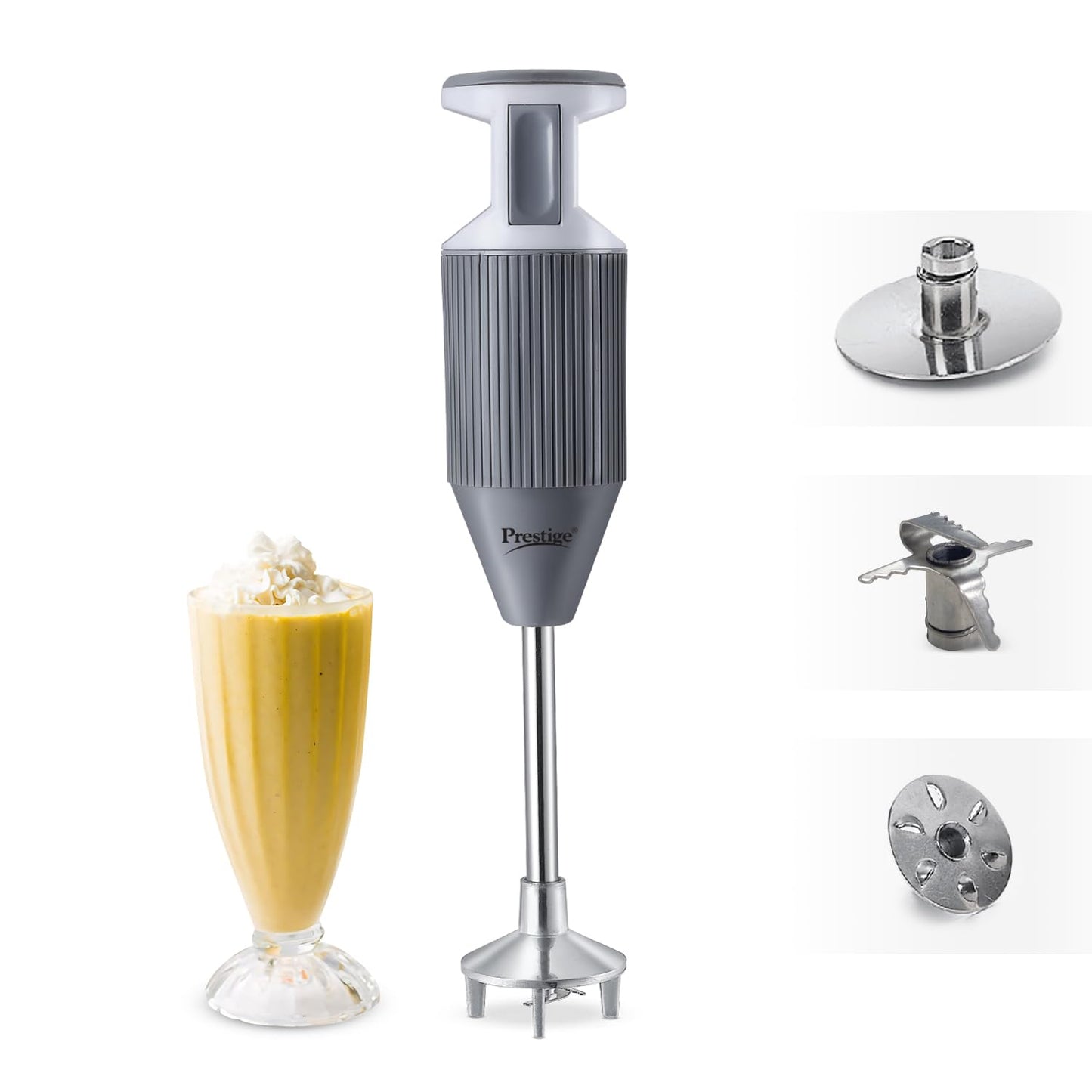 Prestige Grey Steel Shaft 250W Electric Hand Blender