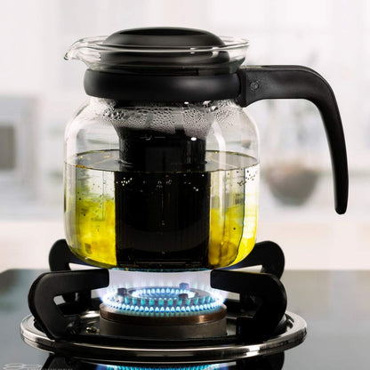 Borosil - Carafe Flame Proof Glass Kettle with Infuser, 1L