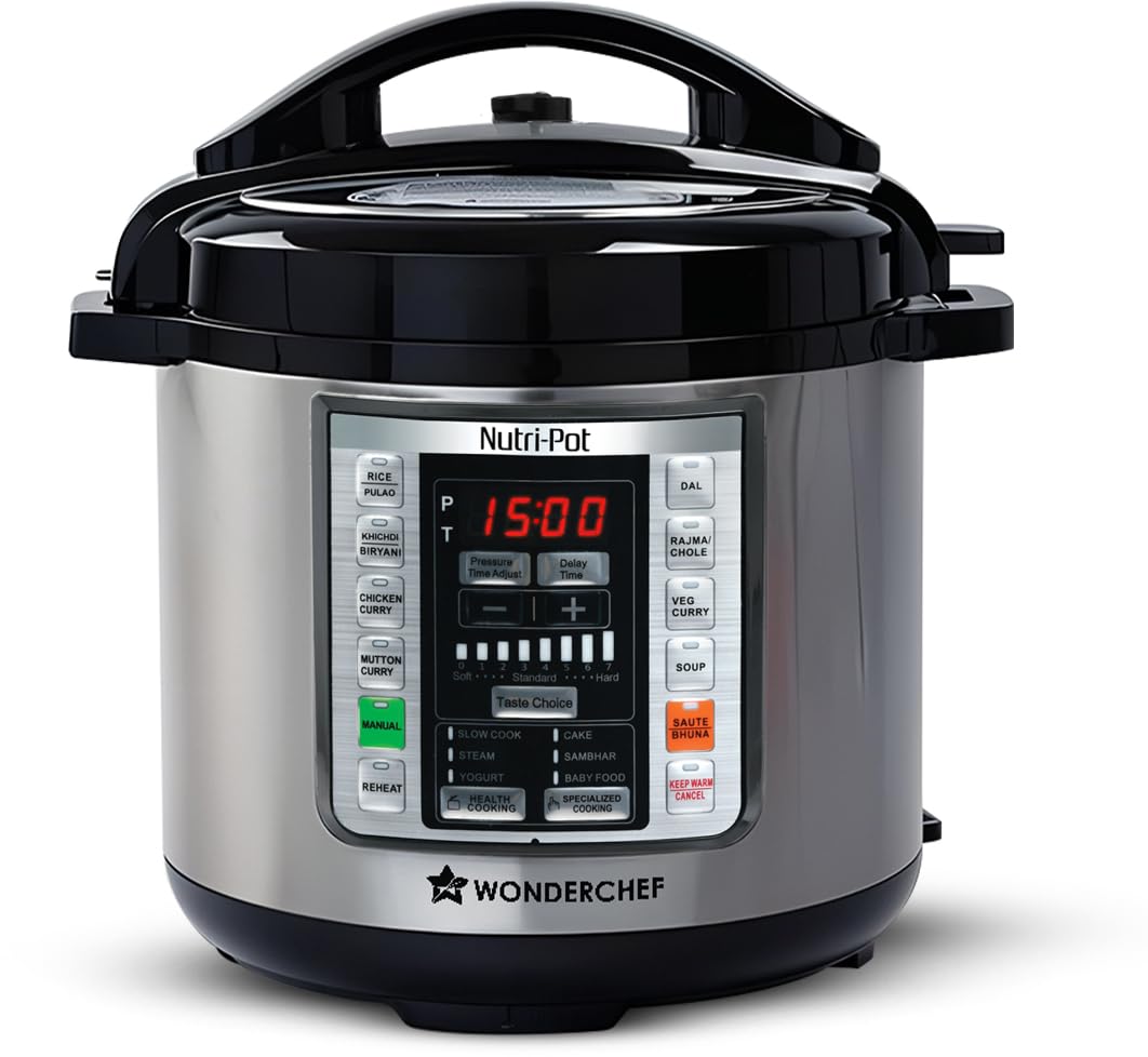 Wonderchef Nutri-Pot Electric Pressure Cooker with 7-in-1 Functions|18 pre-set functions|