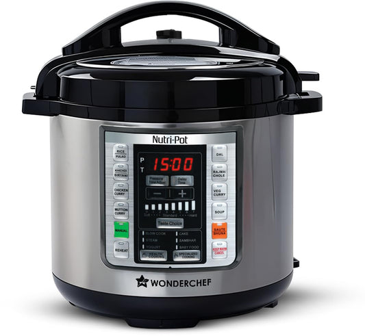 Wonderchef Nutri-Pot Electric Pressure Cooker with 7-in-1 Functions|18 pre-set functions|