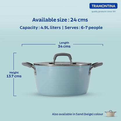 Tramontina Velo 24cm / 4.9L Forged with Ceramic Reinforced Interior Casserole