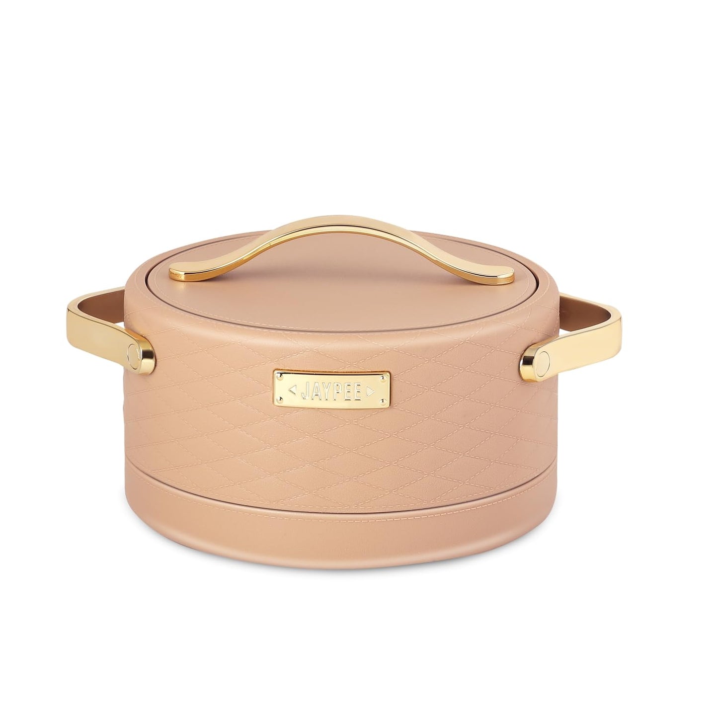 JAYPEE Luxura Inner Stainless Steel Serving Casserole Set of 3 1500, 2000, 2500 ml, Brown