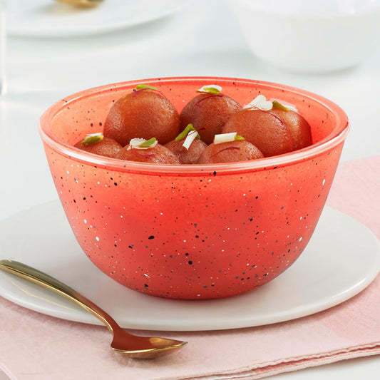 Borosil 750ml Kube Pink Serving & Mixing Bowl