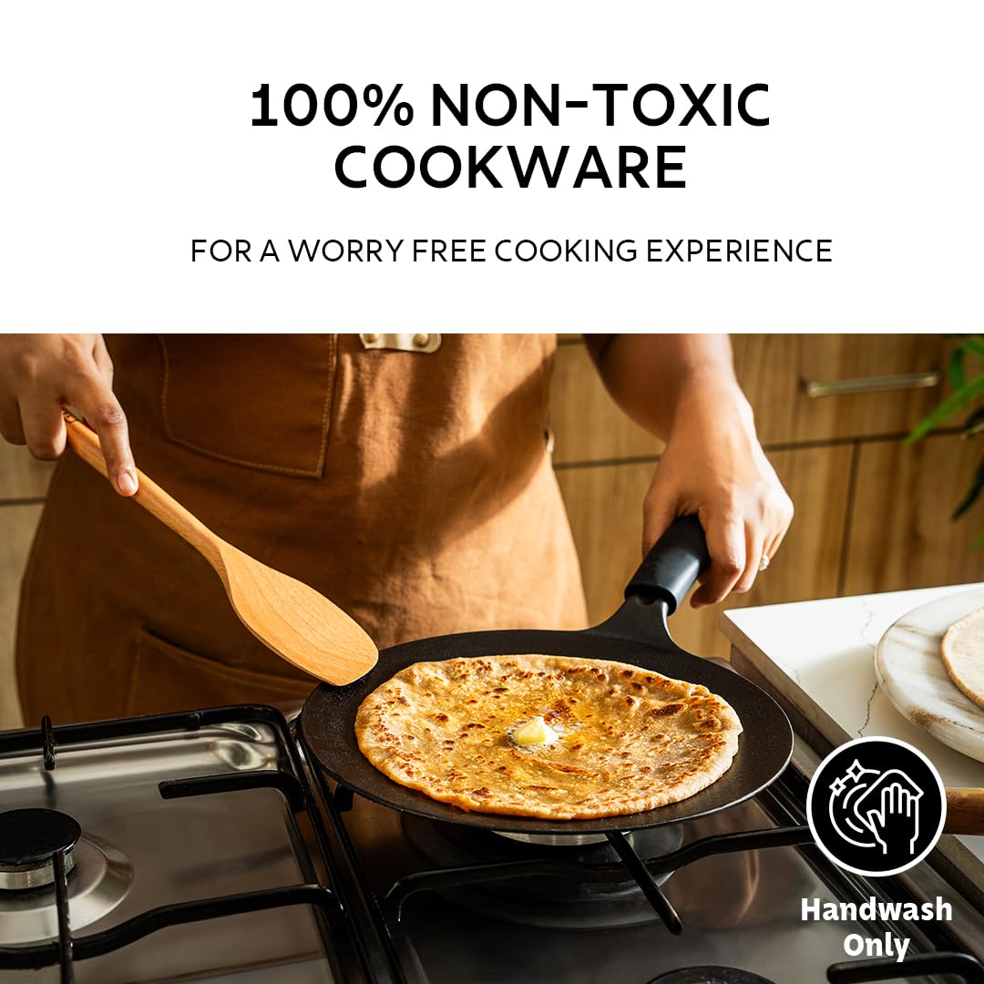 TRAMONTINA TITANEX 26cm Pre-Seasoned Cast Iron Concave Tawa