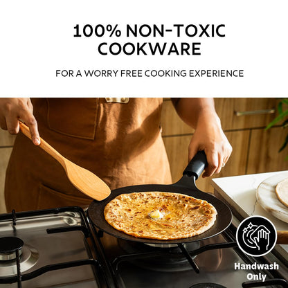 TRAMONTINA TITANEX 26cm Pre-Seasoned Cast Iron Concave Tawa