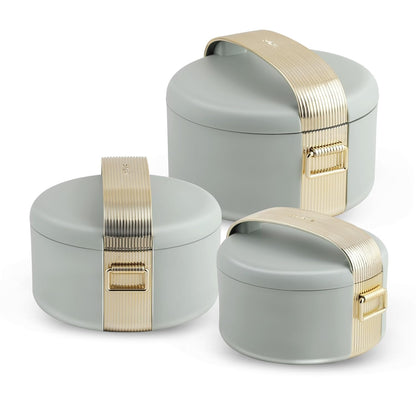 JAYPEE Regalia Inner Stainless Steel Casserole Set of 3 Serving casserole Set Pastle Green
