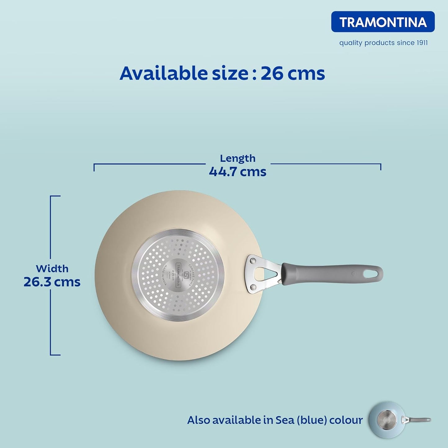 TRAMONTINA Velo 26cm Forged with Ceramic Reinforced Interior Roti Tawa