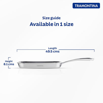 Tramontina FUSAO EX+ 26cm Triply Stainless Steel Ceramic Coated Grill Pan