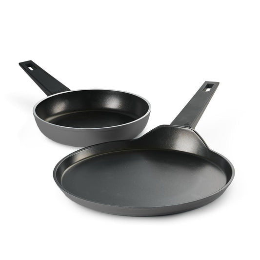 TRAMONTINA Chroma Cookware Set of 2 - Fry Pan 20 cm & Dosa Tawa 28 cm Ceramic