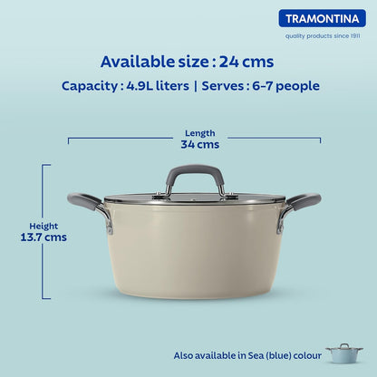 Tramontina Velo 24cm /4.9 L Forged with Ceramic Reinforced Interior Casserole