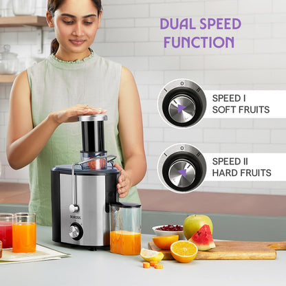 Borosil Primus Juicer Mixer Grinder 2 Jars with Pulp Collector