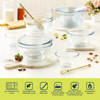 Borosil 4.4 L Round Shape Serving & Mixing Bowl