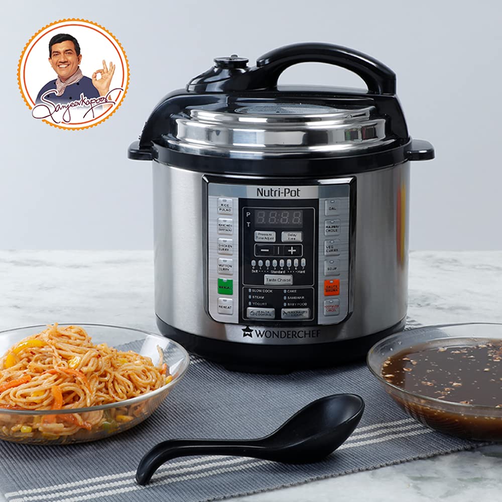Wonderchef Nutri-Pot Electric Pressure Cooker with 7-in-1 Functions|18 pre-set functions|