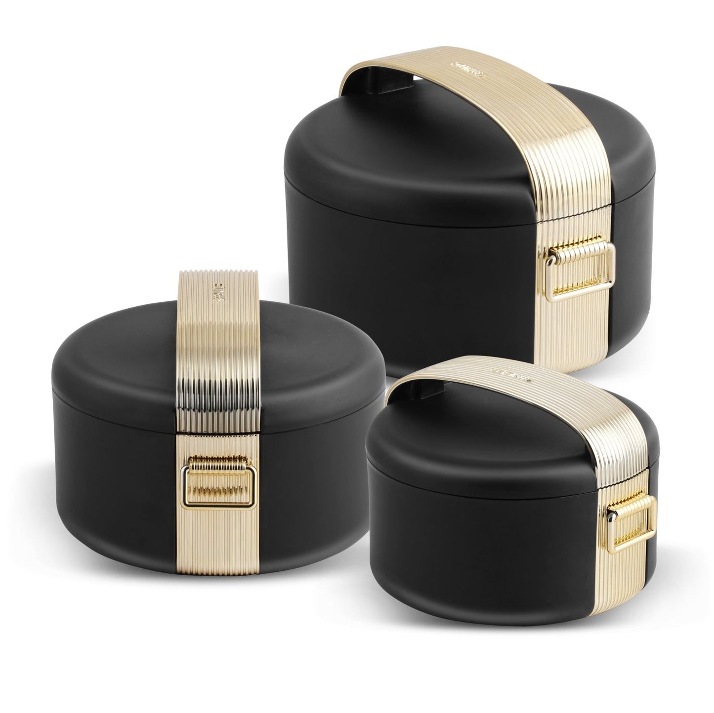 JAYPEE Regalia Inner Stainless Steel Casserole Set of 3 Serving casserole Set Black