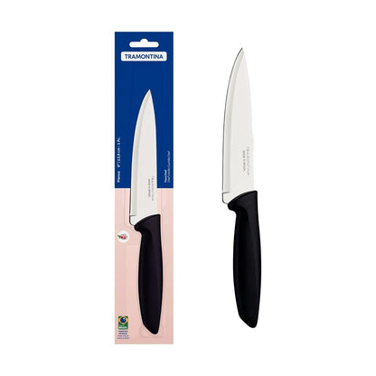 Tramontina Plenus 6-Inch Chef’s Knife – Stainless Steel Blade with Black Polypropylene Handle, Dishwasher Safe, Multipurpose Kitchen Knife
