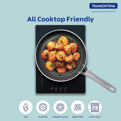 TRAMONTINA Ceramic Velo Forged Fry Pan 24 cm - Sand, Beige