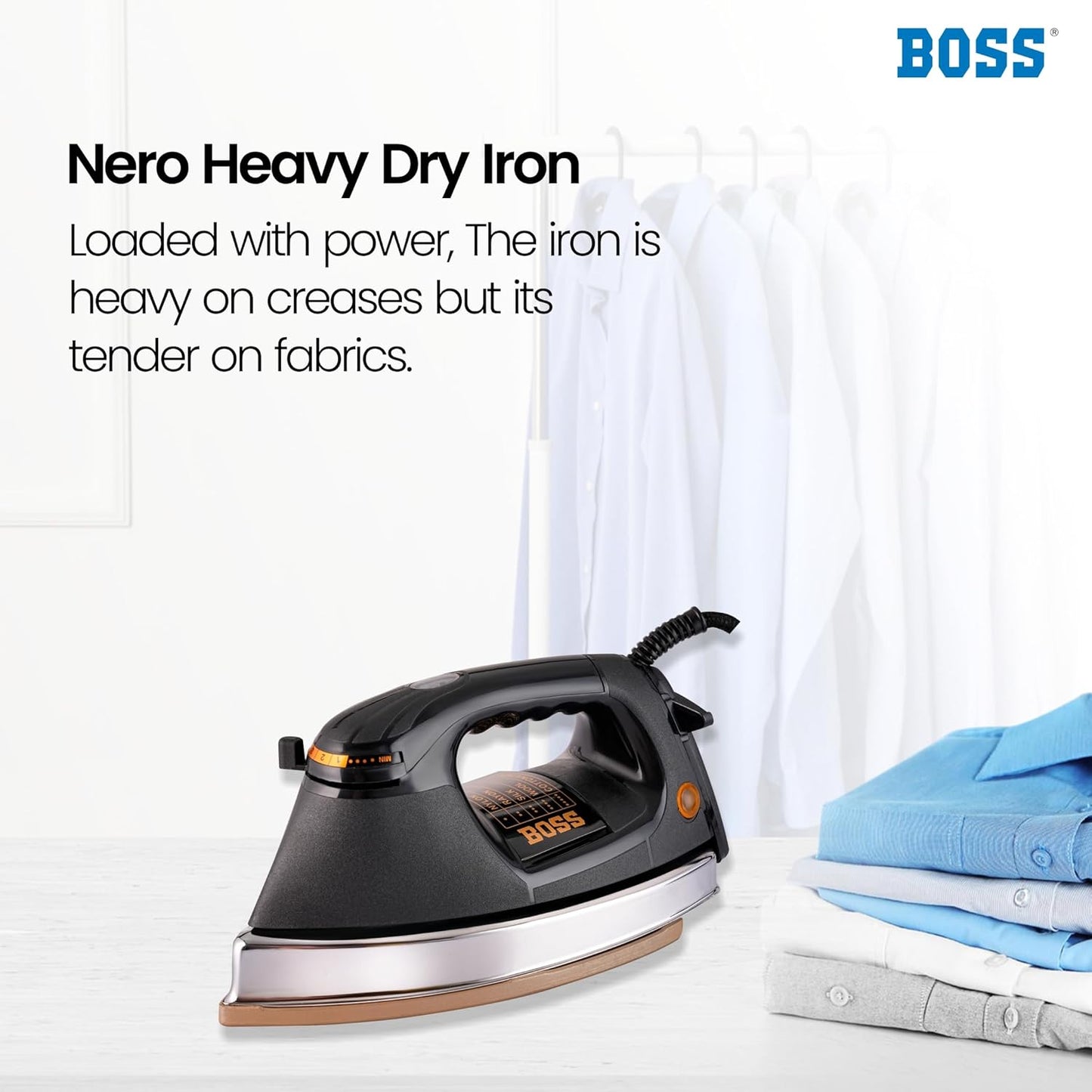 BOSS Nero Heavyweight 1000 watts Stainless Steel Dry Iron