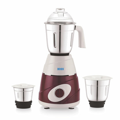 BOSS Thunder 550W Mixer Grinder with 3 Jars Red