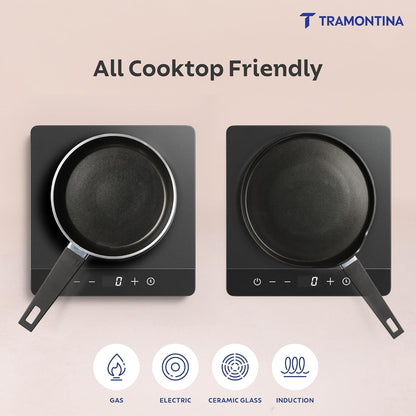 TRAMONTINA Chroma Cookware Set of 2 - Fry Pan 20 cm & Dosa Tawa 28 cm Ceramic