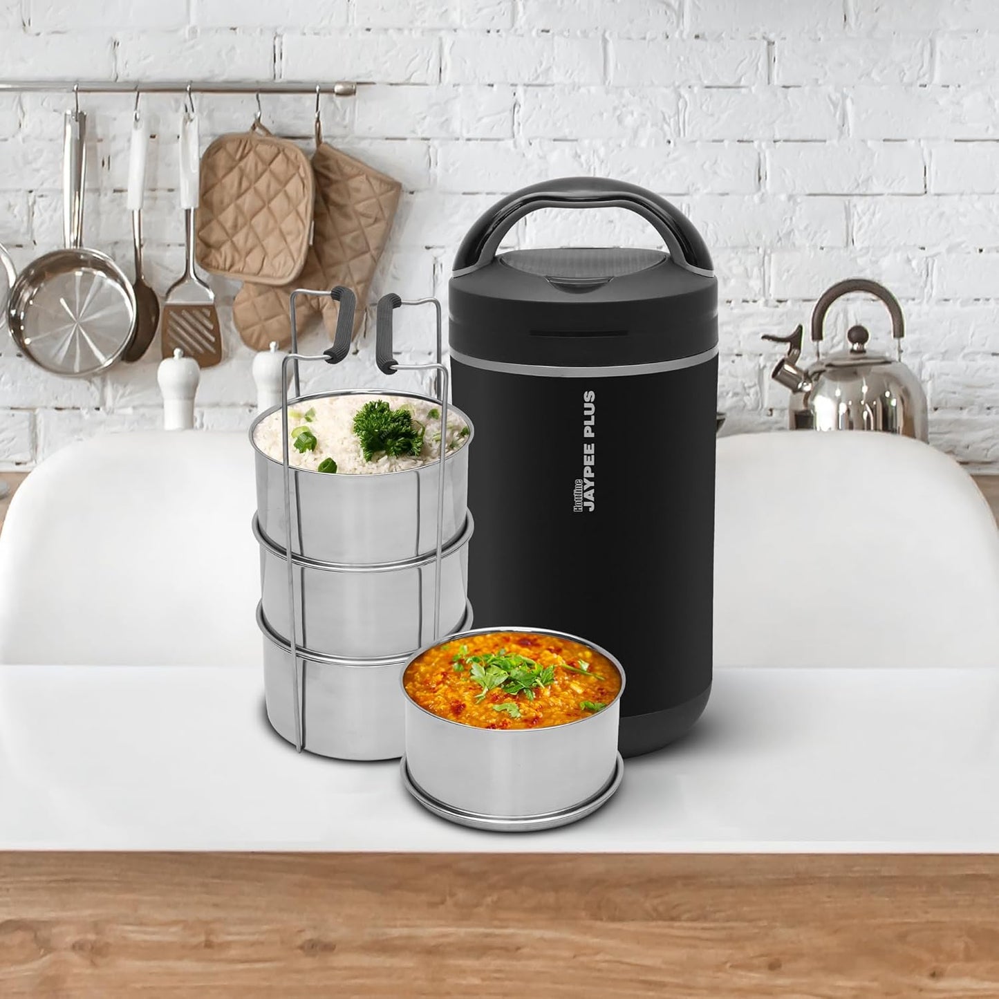 Jaypee Plus Hottline 4-320X4 ml Stainless Steel Electric Lunch Box