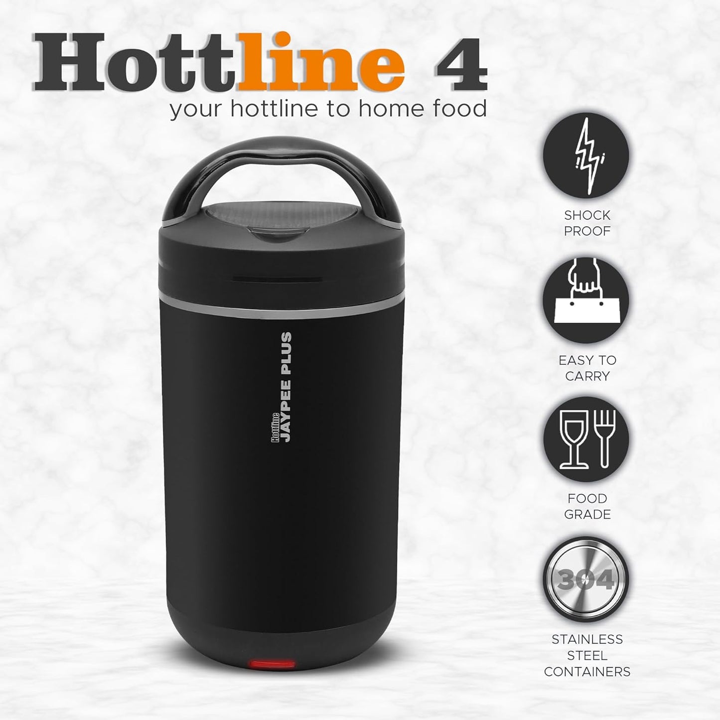 Jaypee Plus Hottline 4-320X4 ml Stainless Steel Electric Lunch Box