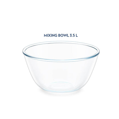 Borosil 4.4 L Round Shape Serving & Mixing Bowl | Made in India Borosilicate Glass Bowl for Kitchen & Dinning | Bowl for Mixing Dough, Salad, Batter, Pasta | Microwave & Dishwasher Safe | Transparent