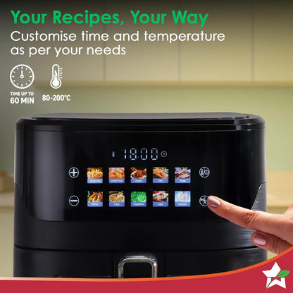 Wonderchef Evita Digital Air Fryer, 1600W, 6.5 L