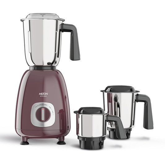 Milton Artis Mixer Grinder,Grindstone Blade Technology, 3 Jar, 800 W