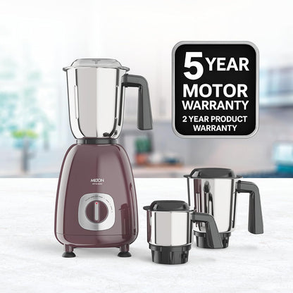 Milton Artis Mixer Grinder,Grindstone Blade Technology, 3 Jar, 800 W