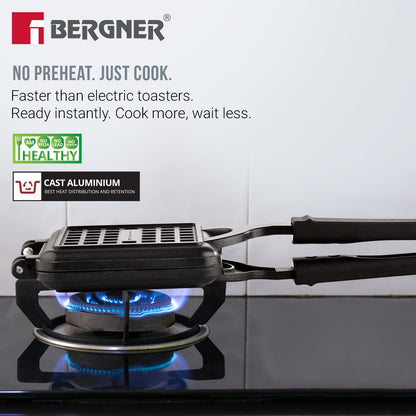 Bergner  Senator Waffle Maker for Crispy Waffle at Home - Gas Stove Compatible