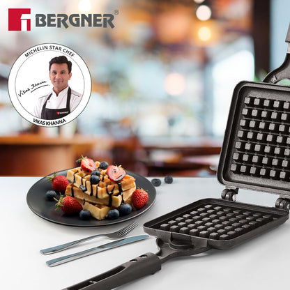 Bergner  Senator Waffle Maker for Crispy Waffle at Home - Gas Stove Compatible