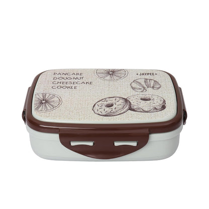 JAYPEE Ecosteel Jr Pista Brown 550 ml Inner Stainless Steel Insulated Lunch Box for School Snacks Box