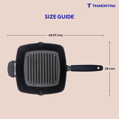 Tramontina Titanex 27 cm Pre-Seasoned Cast Iron Grill Pan