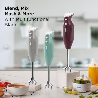 BOSS Stainless Steel Big Boss Portable Hand Blender 275 Watts