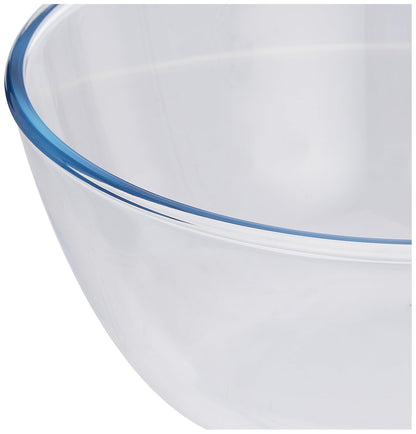 Borosil 4.4 L Round Shape Serving & Mixing Bowl | Made in India Borosilicate Glass Bowl for Kitchen & Dinning | Bowl for Mixing Dough, Salad, Batter, Pasta | Microwave & Dishwasher Safe | Transparent