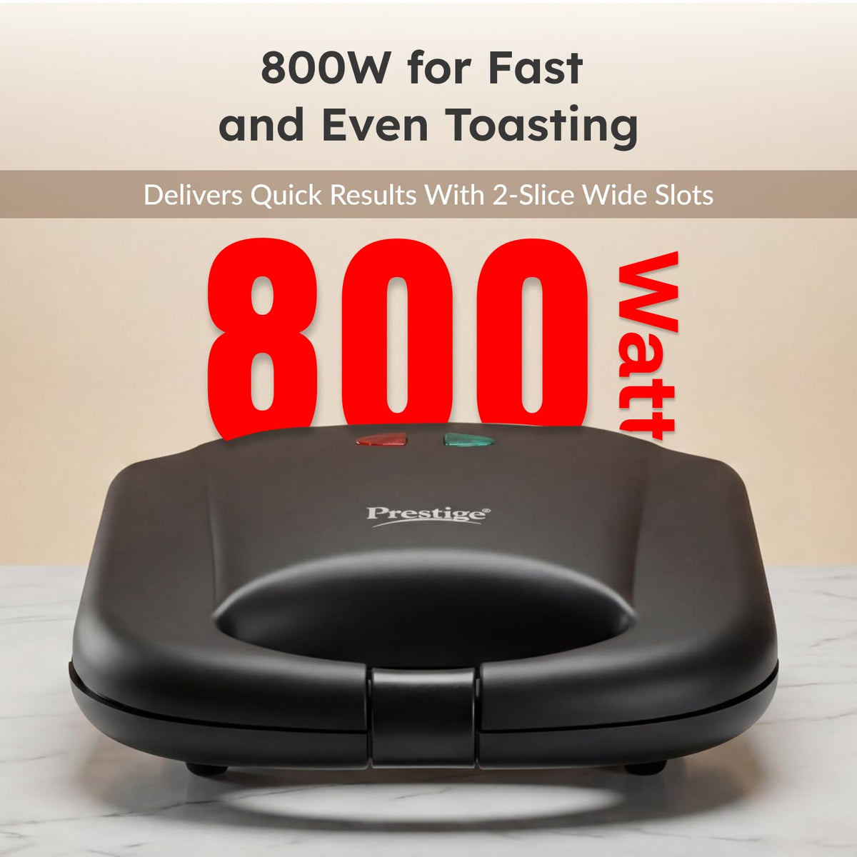Prestige PSMFB 800 W Sandwich Toaster with sandwich plates|Makes multi-layered sandwiches|Black|1 year warranty