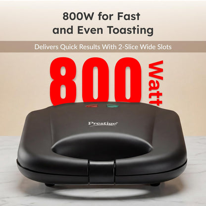Prestige PSMFB 800 W Sandwich Toaster with sandwich plates|Makes multi-layered sandwiches|Black|1 year warranty