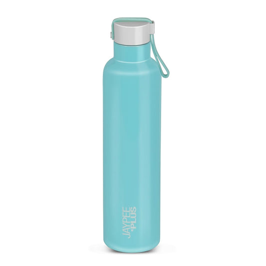 Jaypee Plus Tango ISI Certified Vacuum Insulated Thermosteel 900 ml Water Bottle 24 Hours Hot and Cold for School, Office, Home, Gym|Double Wall Anti Skid Leakproof Flask with Carrying Loop,Green